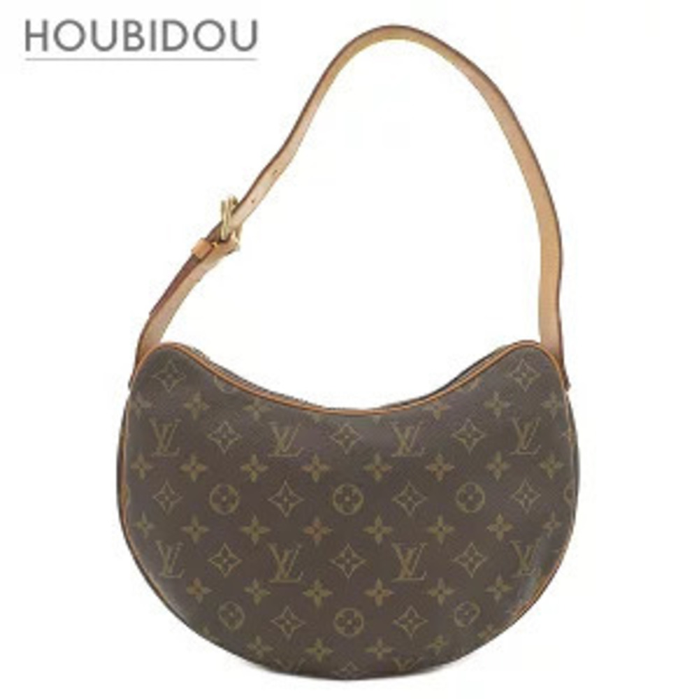 Louis Vuitton Croissant Shoulder Bag Monogram Canvas Brown Hobo